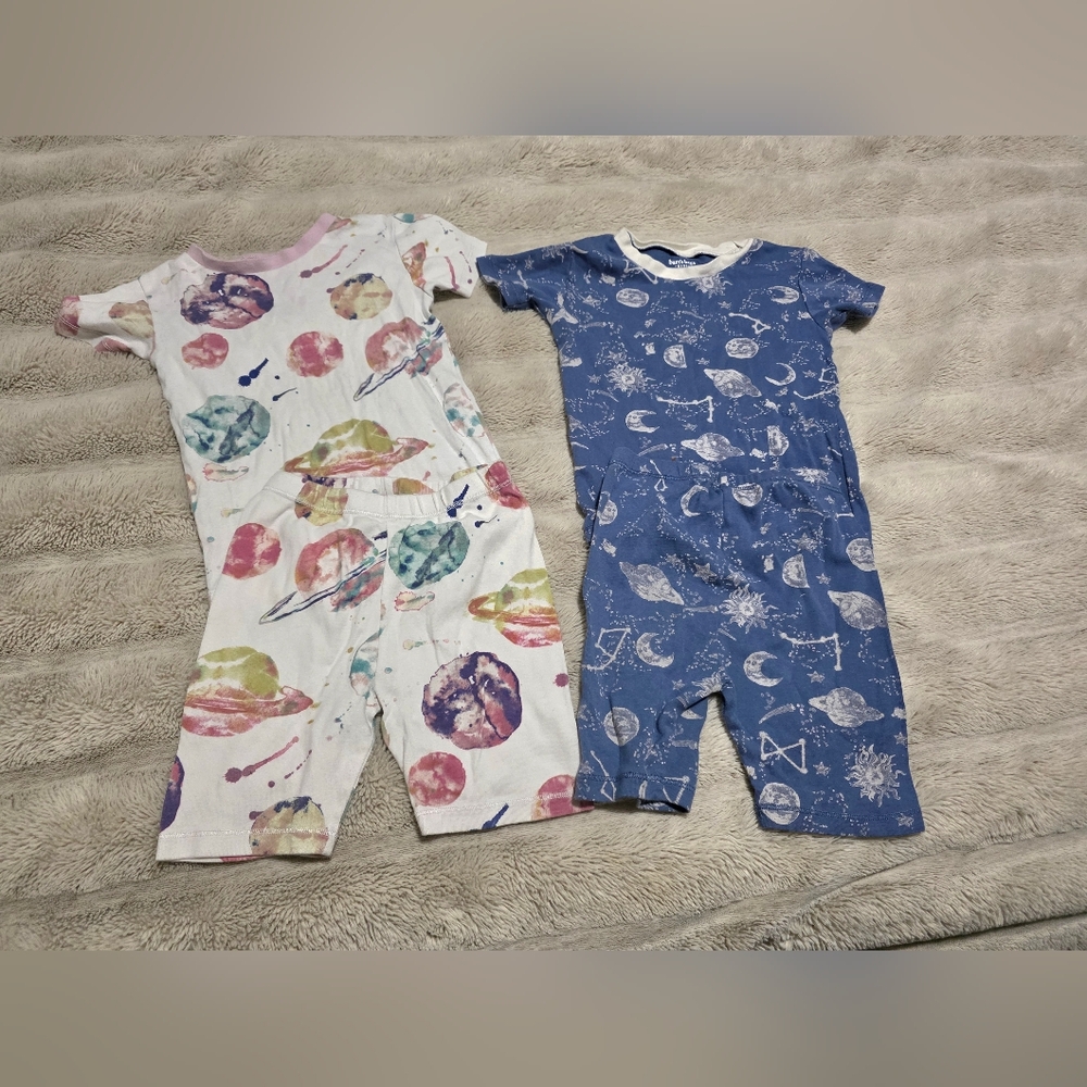 💙🩷 TWIN Burts Bees Space-Themed Pajama Set